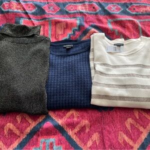 Ann Taylor Factory Women’s Lot of 3 Sparkly Sweaters - Size L